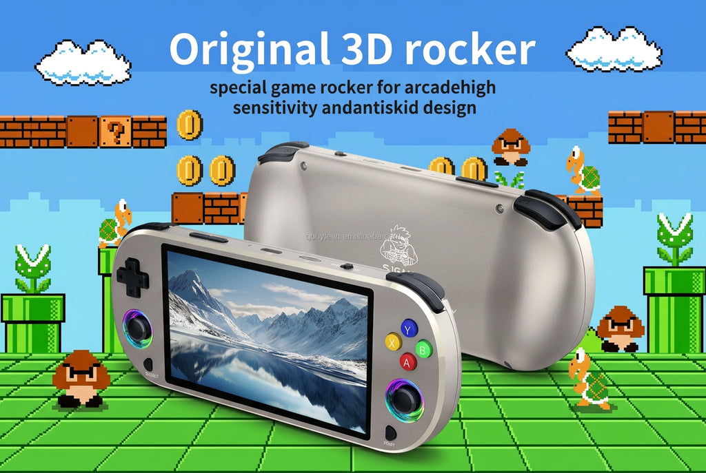 M22 Pro Handheld Game Console 5'' IPS Screen EmuELEC Linux System 64GB/128GB 20000+ Games Portable Retro Video Gaming Machine