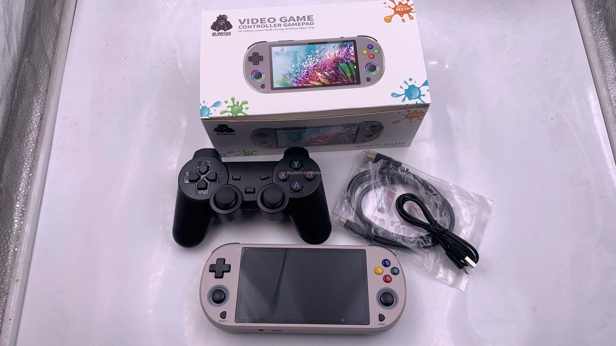 M22 Pro Handheld Game Console 5'' IPS Screen EmuELEC Linux System 64GB/128GB 20000+ Games Portable Retro Video Gaming Machine
